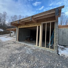 Custom built home under construction in Dorset, Vermont